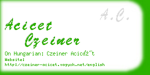 acicet czeiner business card